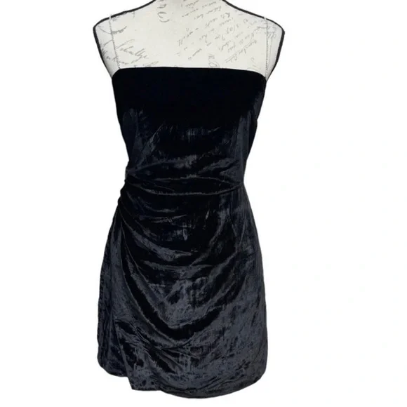 revolve black velvet dress Black Purple Lace-Up Gothic Mini Dress main image 1